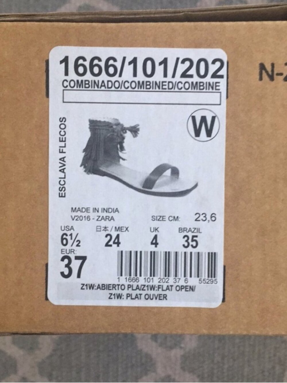 NIB Zara Multicolored Sandals Size 37 - Picture 11 of 11
